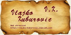 Vlajko Kuburović vizit kartica